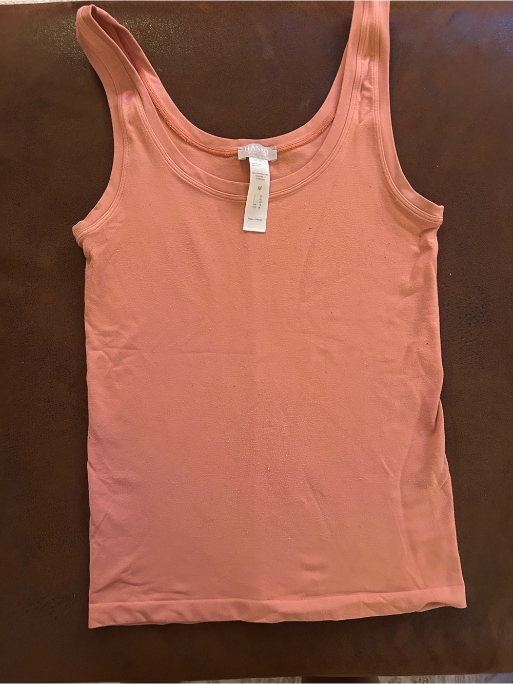 Hanro Coral Pink Scoop Tank